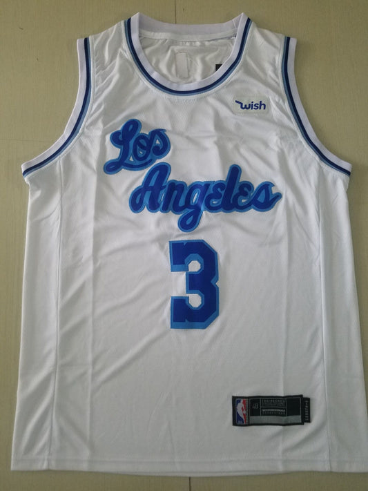 Men's Los Angeles Lakers Anthony Davis White #3 Swingman Jersey1