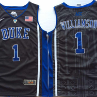 Men's Duke Blue Devils Zion Williamson #1 Black Player Game Jersey