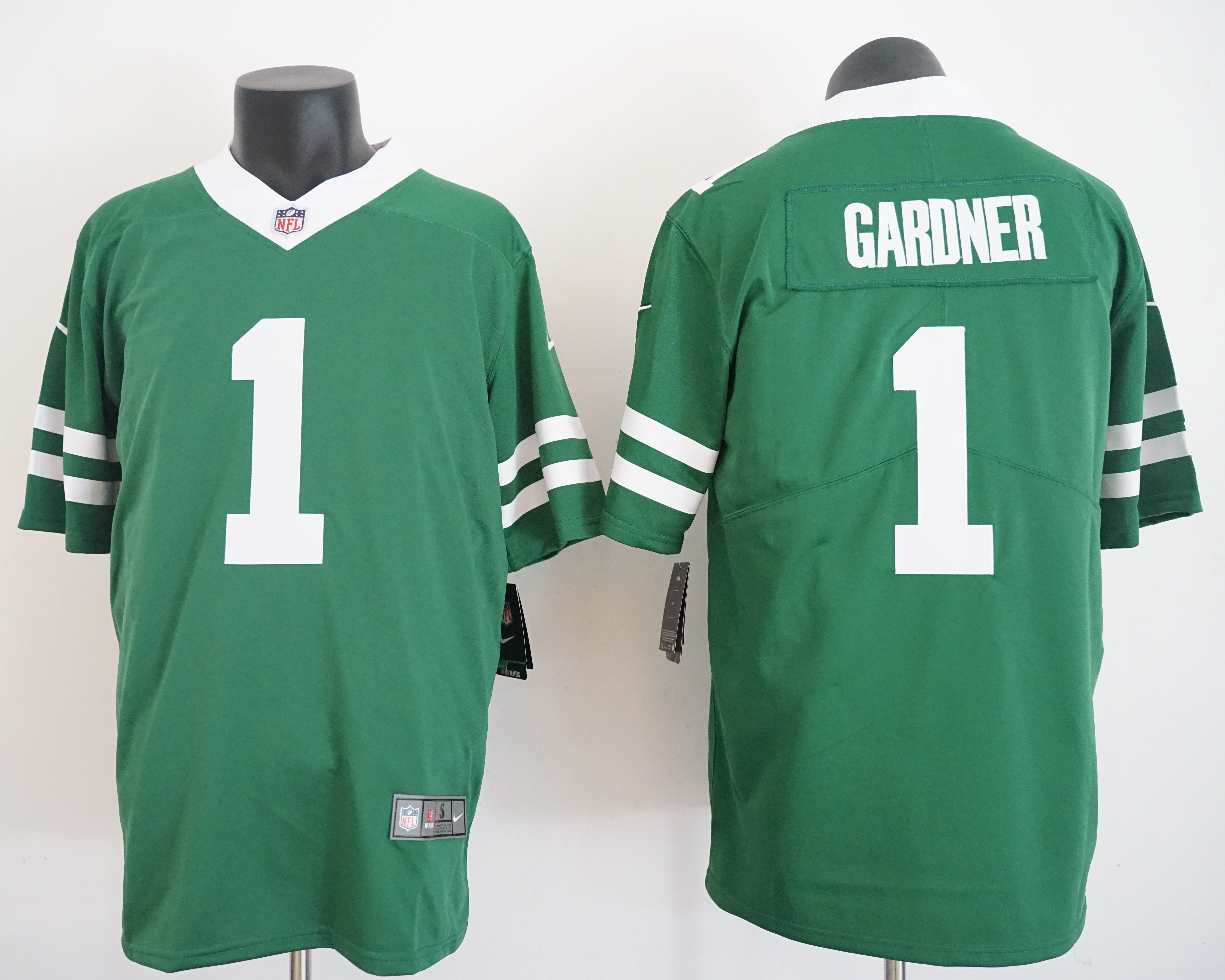 Men's New York Jets Ahmad Sauce Gardner #1 Green Game Jersey