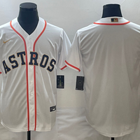 Men's Houston Astros White 2023 Gold Collection Replica Blank Jersey1