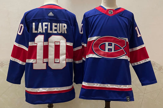 Men's Montreal Canadiens Guy Lafleur #10 Blue Player Game Jersey1