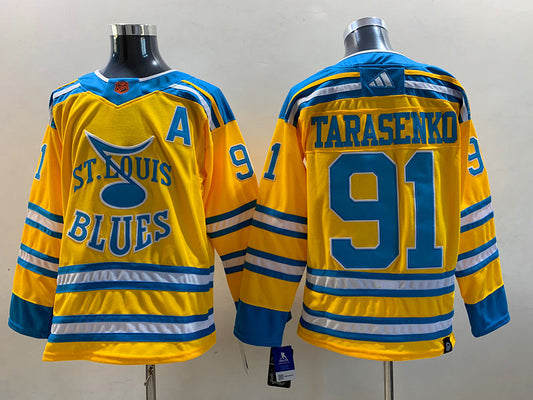 Men's St. Louis Blues Vladmir Tarasenko #91 Yellow Breakaway Player Jersey1