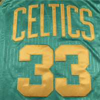 Men's Boston Celtics Larry Bird 1985-86 Green Hardwood Classics Swingman Jersey1