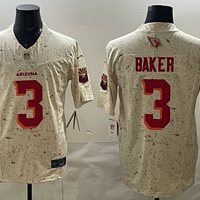 Men's Arizona Cardinals Budda Baker #3 Natural 2025 Rivalries Collection Limited Jersey
