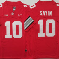 Men's Ohio State Buckeyes Julian Sayin #10 Red Player Jersey