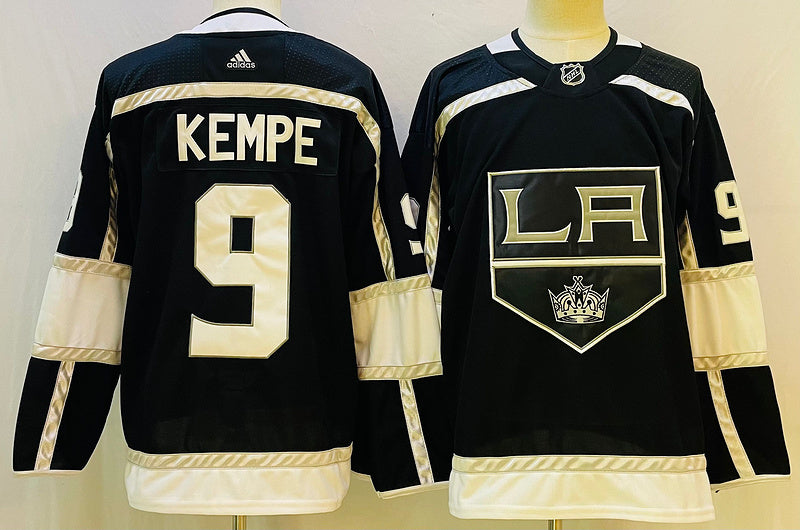 Men's Los Aneles Kings Adrian Kempe #9 Black Game Jersey1
