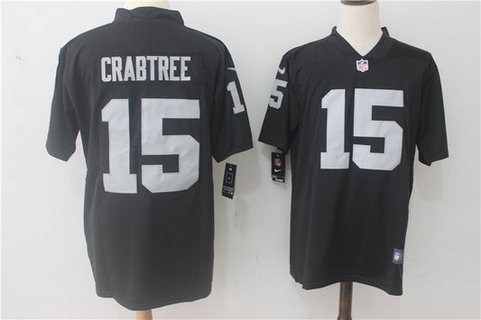 Men's Las Vegas Raiders Michael Crabtree #15 Black Game Player Jersey1