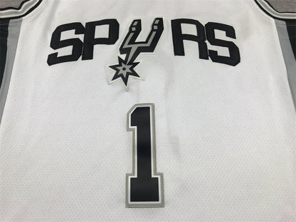 Men's San Antonio Spurs Victor Wembanyama #1 White 2022/23 Swingman Jersey1 - Association Edition