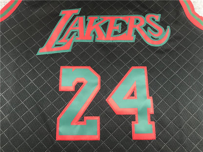 Men's Los Angeles Lakers Kobe Bryant #24 Black Hardwood Classics Player Jersey1