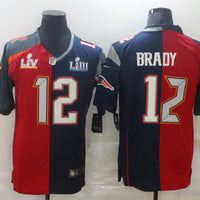 Men's New England Patriots Tom Brady #12 Red/Navy Game Jersey1
