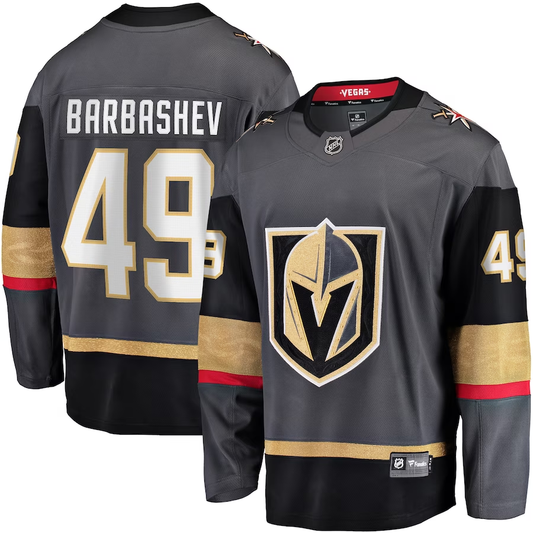 Men's Vegas Golden Knights Ivan Barbashev #49 Gray Home Breakaway Jersey1