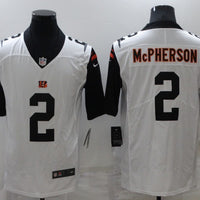 Men's Cincinnati Bengals Evan McPherson #2 White Game Player Jersey2