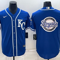 Men's Kansas City Royals Blue Alternate Replica Team Logo Jersey1