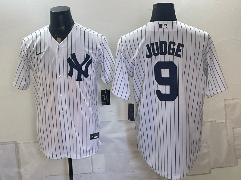 Men's New York Yankees Aaron Judge #9 White Home Replica Jersey