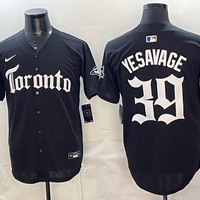 Men's Toronto Blue Jays Trey Yesavage #39 Black Replica Player Jersey