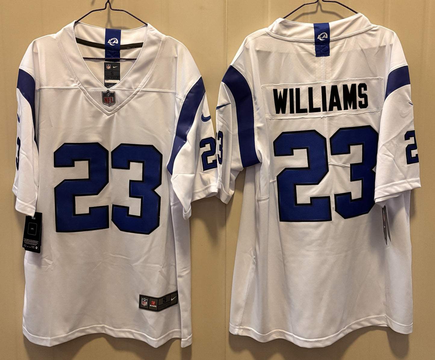 Men's Los Angeles Rams Kyren Williams #23 Fearsome White Game Jersey