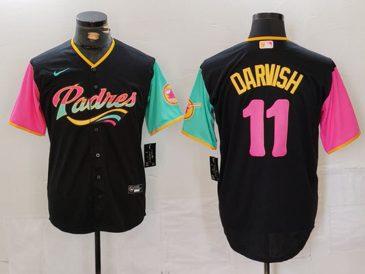 Men's San Diego Padres Yu Darvish #11 Black City Connect Limited Player Jersey1