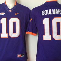 Men's Clemson Tigers Ben Boulware #10 Purple Player Game Jersey