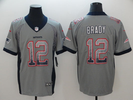 Men's New England Patriots Tom Brady #12 Gray Player Game Jersey1