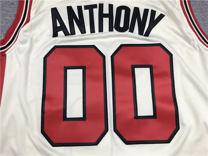 Men's Portland Trail Blazers Carmelo Anthony White Swingman Jersey1 City Edition