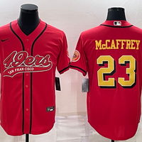 Men's San Francisco 49ers Christian McCaffrey #23 Red Player Jersey1 Joint Edition