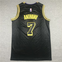 Men's Los Angeles Lakers Carmelo Anthony #7 Black City Edition Swingman Jersey1