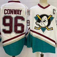Men's Anaheim Ducks Charlie Conway #96 White Player Jersey