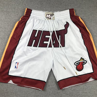 Men's Miami Heat White Pocket Shorts1