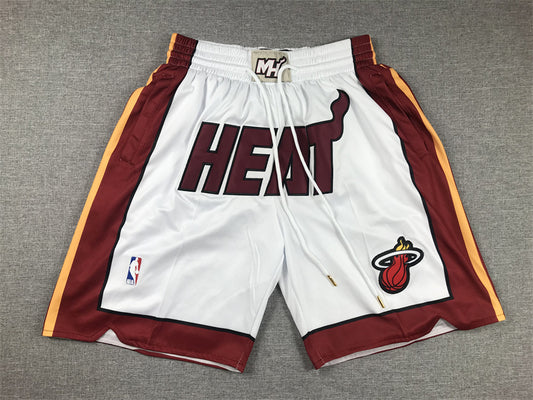Men's Miami Heat White Pocket Shorts1