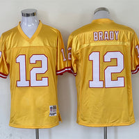 Men's Tampa Bay Buccaneers Tom Brady Mitchell & Ness Yellow Legacy Replica Jersey1