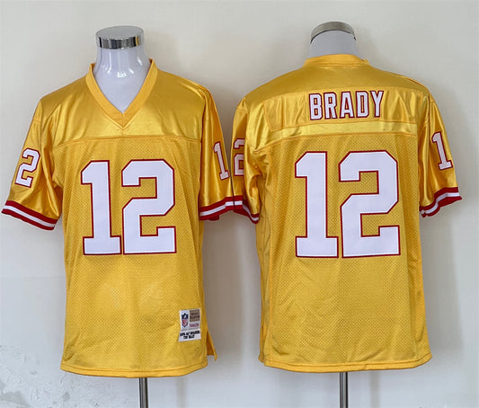 Men's Tampa Bay Buccaneers Tom Brady Mitchell & Ness Yellow Legacy Replica Jersey1