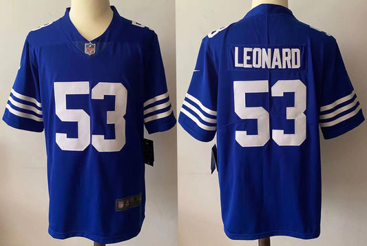 Men's Indianapolis Colts Darius Leonard #53 Blue Game Jersey1