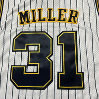 Men's Indiana Pacers Reggie Miller #31 White Hardwood Classics Swingman Jersey1