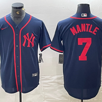 Men's New York Yankees Mickey Mantle #7 Navy Limited Game Jersey1