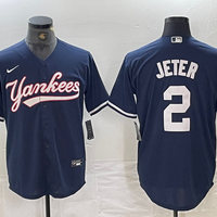 Men's New York Yankees Derek Jeter #2 Navy Limited Player Jersey1