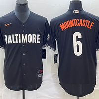 Men's Baltimore Orioles Ryan Mountcastle #6 Black 2023 City Connect Replica Player Jersey1