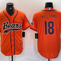 Men's Chicago Bears Caleb Williams #18 Orange Game Jersey1