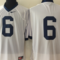 Men's Penn State Nittany Lions NCAA #6 White Team Football Jersey