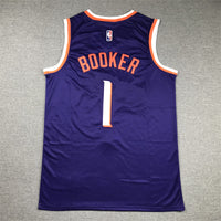 Men's Phoenix Suns Devin Booker #1 Purple 2023/24 Fast Break Replica Jersey1 - Icon Edition