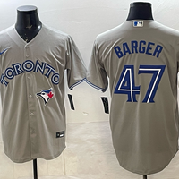 Men's Toronto Blue Jays Addison Barger #47 Gray Player Jersey