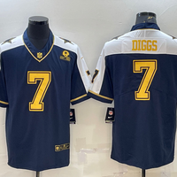 Men's Dallas Cowboys Trevon Diggs #7 Navy Player Game Jersey1