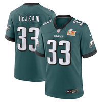 Cooper DeJean #33 Philadelphia Eagles Midnight Green Super Bowl LIX Game Jersey - JerseysFreak