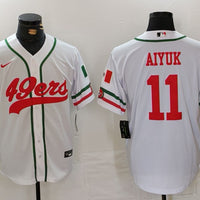 Men's San Francisco 49ers Brandon Aiyuk #11 White Player Jersey1