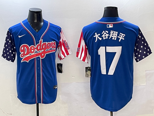Men's Los Angeles Dodgers Shohei Ohtani Royal Player Game Jersey1
