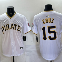 Men's Pittsburgh Pirates Oneil Cruz #15 White Home Replica Jersey