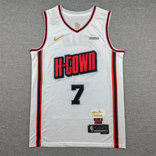 Men's Houston Rockets Kevin Durant #7 White 2024/25 Swingman Player Jersey - City Edition