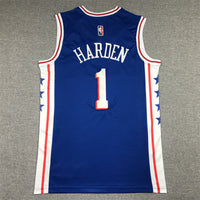 Men's Philadelphia 76ers James Harden Blue 2021/22 Fast Break Replica Jersey1