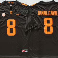 Men's Tennessee Volunteers Nico Iamaleava #8 Black Player Game Jersey