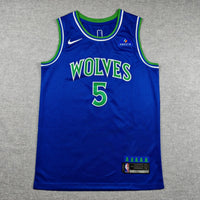 Men's Minnesota Timberwolves Anthony Edwards #5 Blue Swingman Jersey - Icon Edition