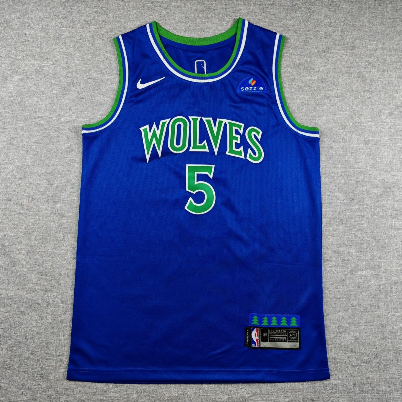 Men's Minnesota Timberwolves Anthony Edwards #5 Blue Swingman Jersey - Icon Edition